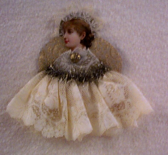 Antique Die-Cut Scrap Angel Ornament