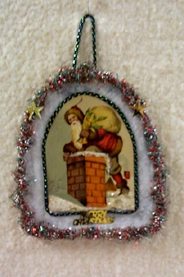 Santa Postcard Cut-Out Ornament