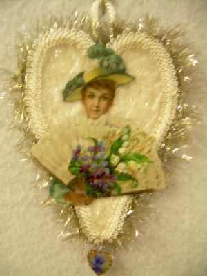 Lady with Floral Scrap Ornament