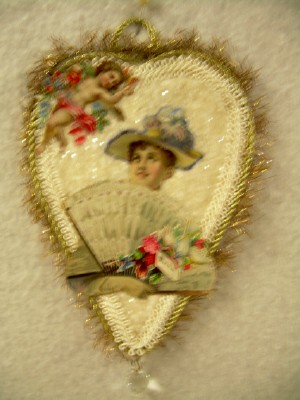 Cotton Batting Heart Ornament