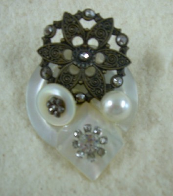 Beautiful Button Brooch